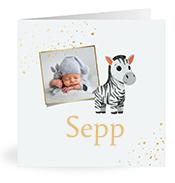 Geboortekaartje naam Sepp j2