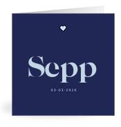 Geboortekaartje naam Sepp j3
