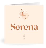 Geboortekaartje naam Serena m1