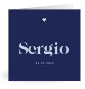 Geboortekaartje naam Sergio j3