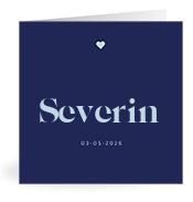 Geboortekaartje naam Severin j3