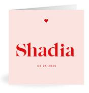 Geboortekaartje naam Shadia m3