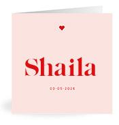 Geboortekaartje naam Shaila m3