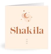 Geboortekaartje naam Shakila m1