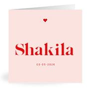 Geboortekaartje naam Shakila m3