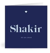 Geboortekaartje naam Shakir j3
