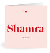 Geboortekaartje naam Shamra m3