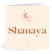 Geboortekaartje naam Shanaya m1