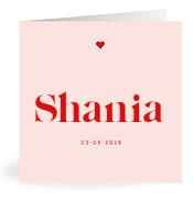 Geboortekaartje naam Shania m3