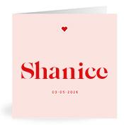Geboortekaartje naam Shanice m3