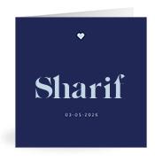 Geboortekaartje naam Sharif j3