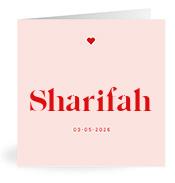 Geboortekaartje naam Sharifah m3