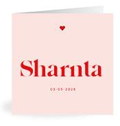 Geboortekaartje naam Sharnta m3