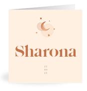 Geboortekaartje naam Sharona m1