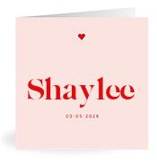 Geboortekaartje naam Shaylee m3