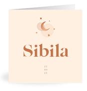 Geboortekaartje naam Sibila m1