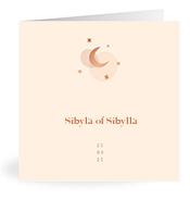 Geboortekaartje naam Sibyla of Sibylla m1