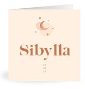 Geboortekaartje naam Sibylla m1