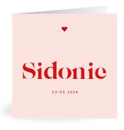 Geboortekaartje naam Sidonie m3