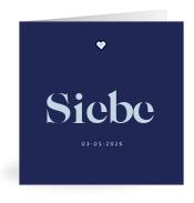 Geboortekaartje naam Siebe j3
