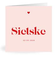 Geboortekaartje naam Sietske m3