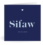Geboortekaartje naam Sifaw j3