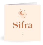 Geboortekaartje naam Sifra m1