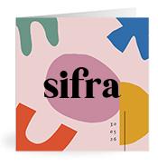 Geboortekaartje naam Sifra m2