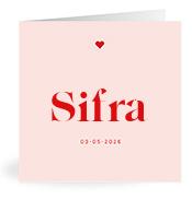 Geboortekaartje naam Sifra m3