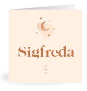 Geboortekaartje naam Sigfreda m1