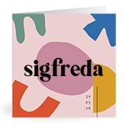 Geboortekaartje naam Sigfreda m2