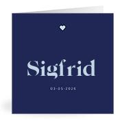 Geboortekaartje naam Sigfrid j3