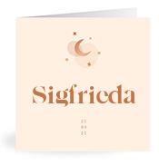 Geboortekaartje naam Sigfrieda m1