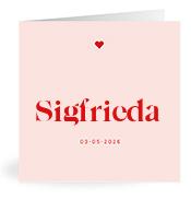 Geboortekaartje naam Sigfrieda m3
