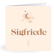Geboortekaartje naam Sigfriede m1