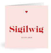 Geboortekaartje naam Sigilwig m3
