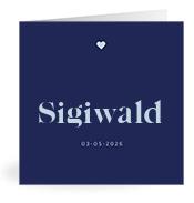 Geboortekaartje naam Sigiwald j3