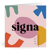 Geboortekaartje naam Signa m2