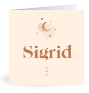 Geboortekaartje naam Sigrid m1
