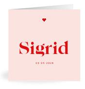 Geboortekaartje naam Sigrid m3