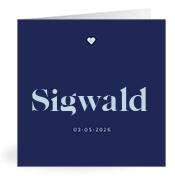 Geboortekaartje naam Sigwald j3