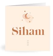 Geboortekaartje naam Siham m1