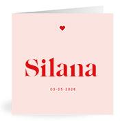Geboortekaartje naam Silana m3