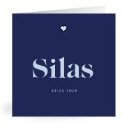 Geboortekaartje naam Silas j3
