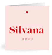 Geboortekaartje naam Silvana m3
