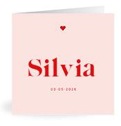 Geboortekaartje naam Silvia m3