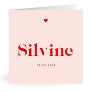 Geboortekaartje naam Silvine m3