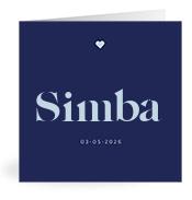 Geboortekaartje naam Simba j3