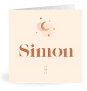 Geboortekaartje naam Simon m1
