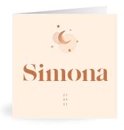 Geboortekaartje naam Simona m1